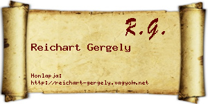 Reichart Gergely névjegykártya